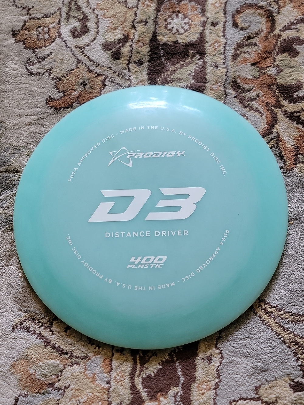 NEW Prodigy D3 400 PLASTIC 174 GRAMS Distance Driver in Mint BLUE Green